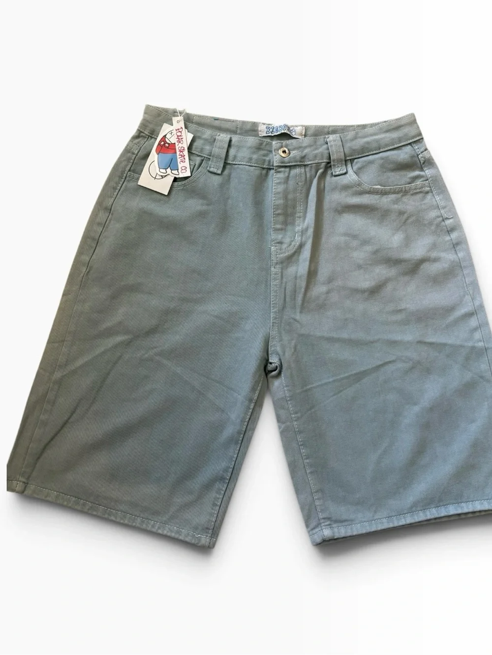 Polar Skate Co Big Boy Shorts Streetwear Cotton Denim XL Light Blue NWT
